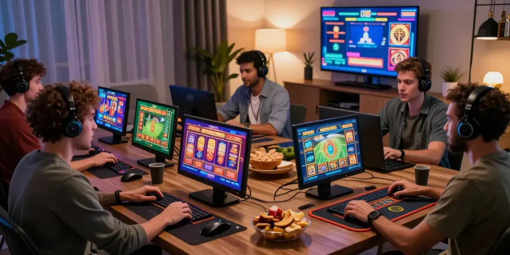 Players enjoying diverse games at TX88 online platform, showcasing a vibrant and engaging gaming atmosphere.